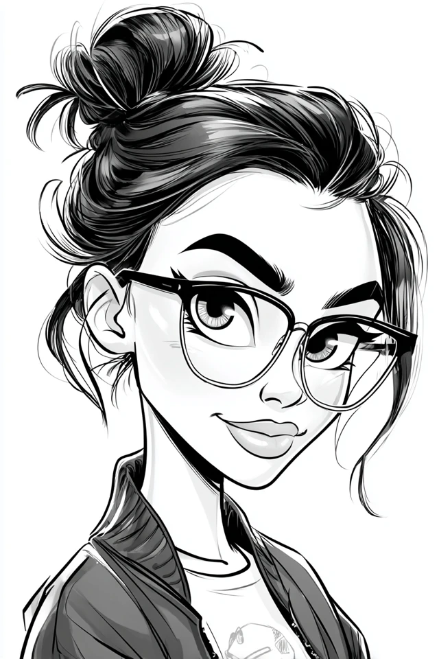 Ink Chic Portrait - Image 1