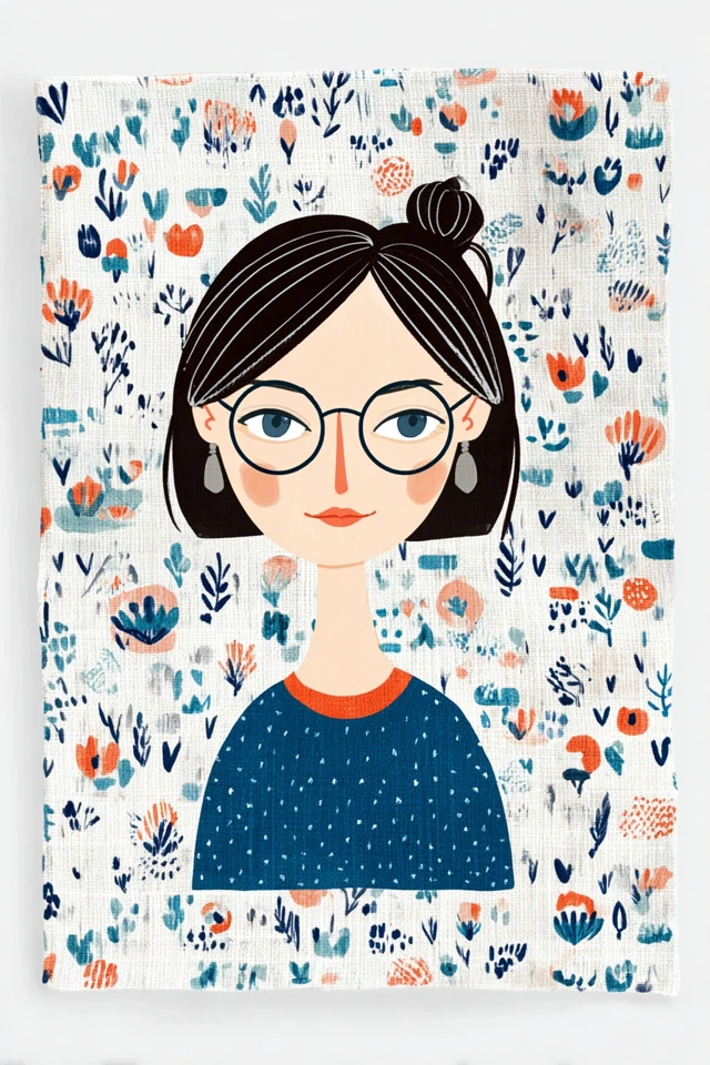 Floral Whimsy Portrait - Image 1