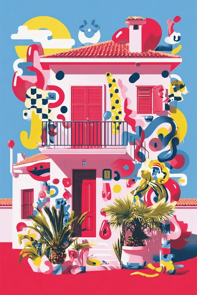 Vibrant Geometric Muse - Image 6
