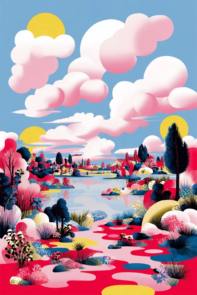 Vibrant Geometric Muse - Image 2