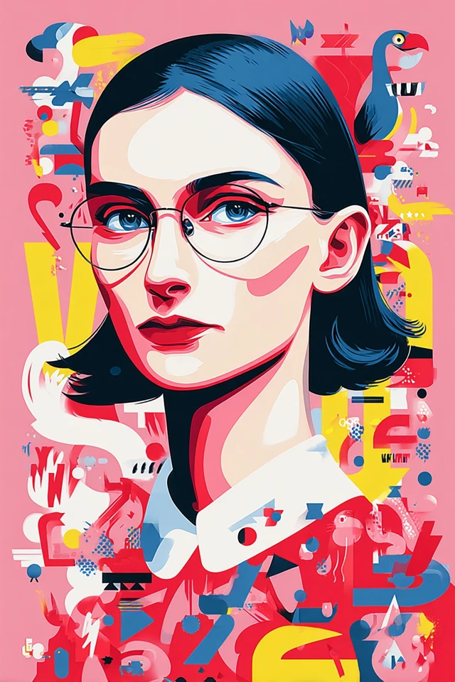 Vibrant Geometric Muse - Image 1