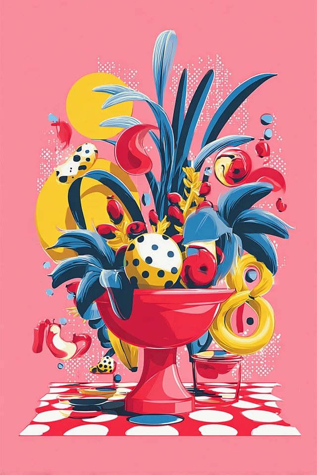 Vibrant Geometric Muse - Image 3