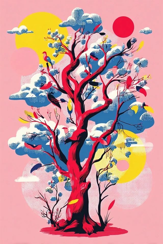 Vibrant Geometric Muse - Image 5