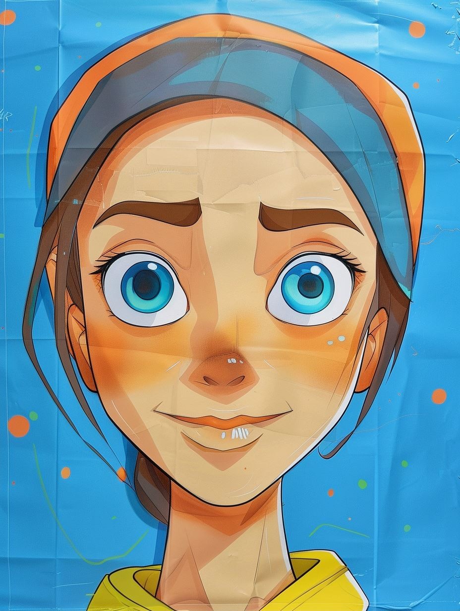 Vibrant Digital Portrait of Wonder - Image 2