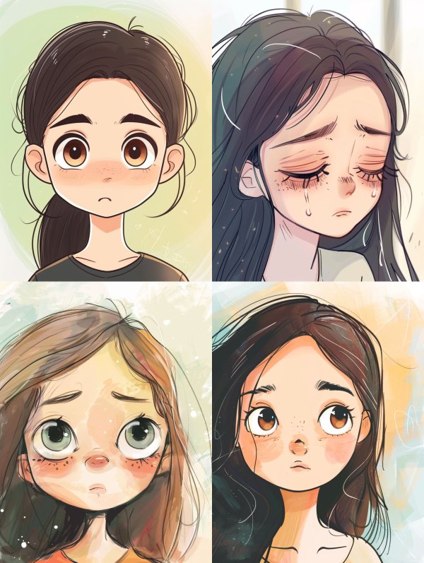 Soft Emotional Anime Portraits