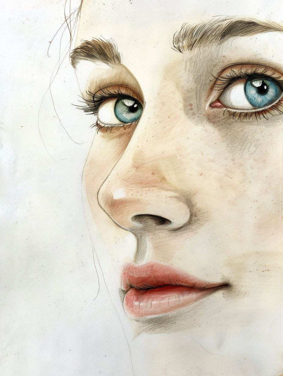 Ethereal Watercolor Portrait Studies - Image 4