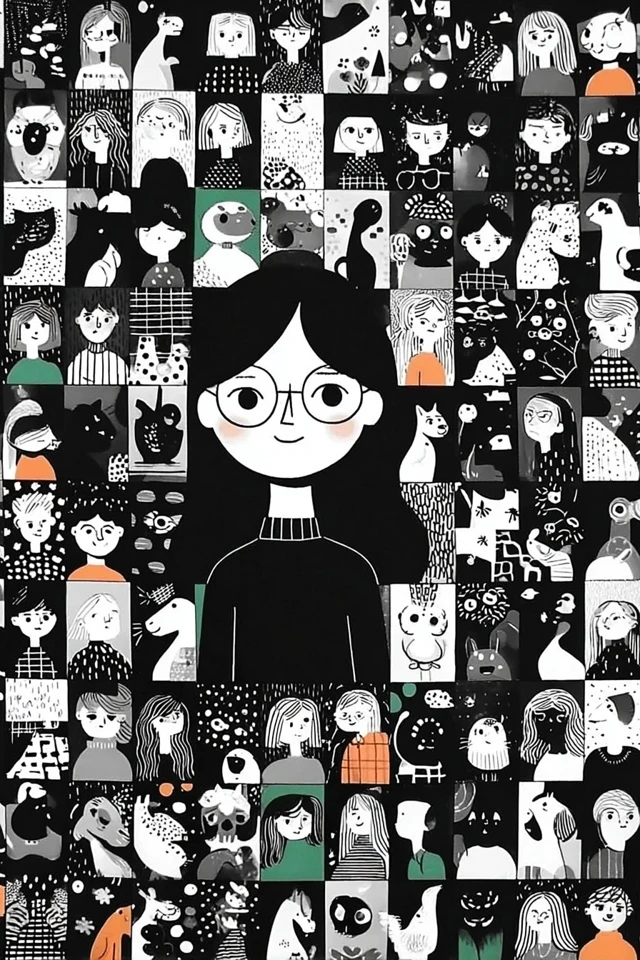 Monochrome Mosaic Portraits - Image 1