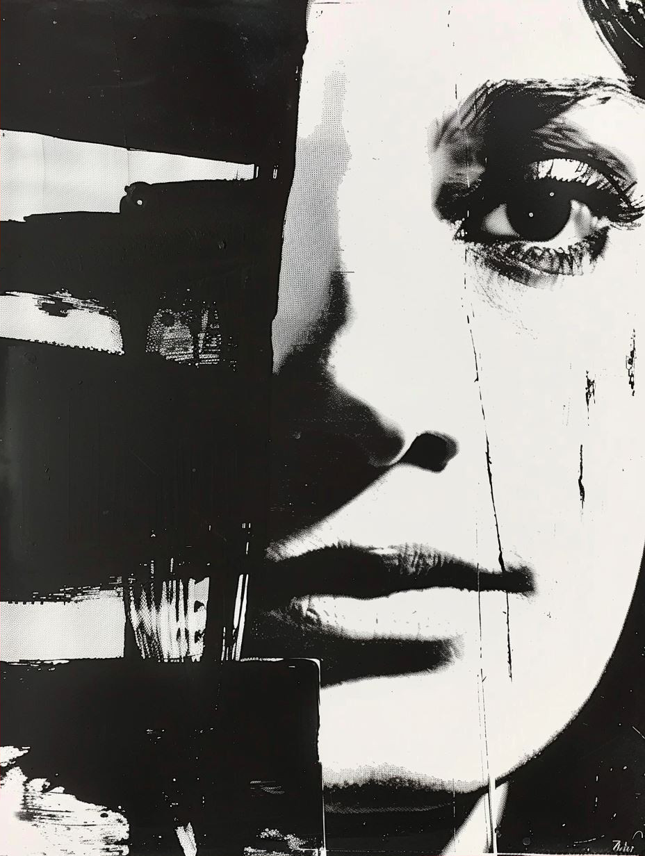 Fragmented Portraits in Bold Contrast - Image 2