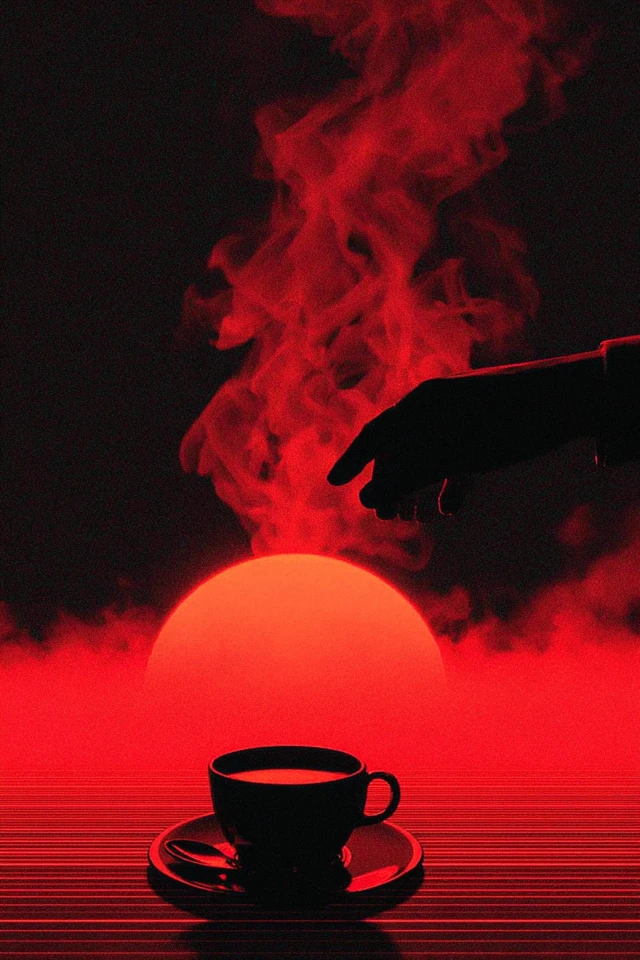 Crimson Solar Silhouette - Image 4