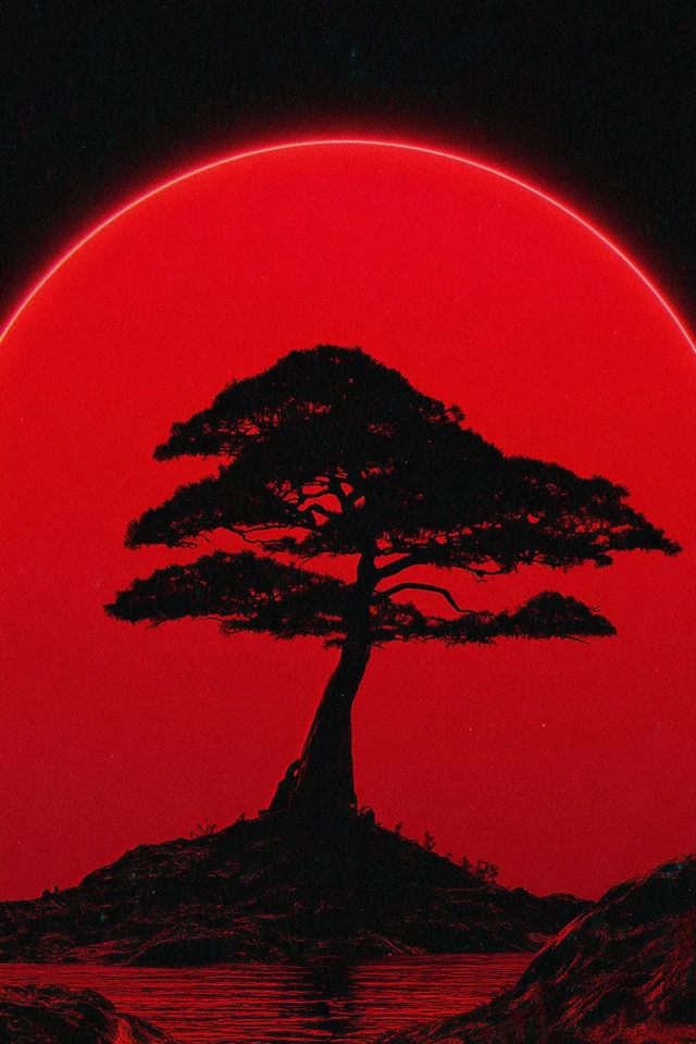 Crimson Solar Silhouette - Image 5