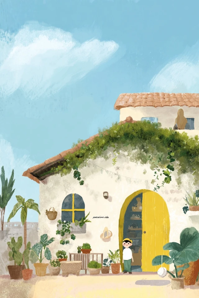 Serene Moments in Soft Illustration - Image 6