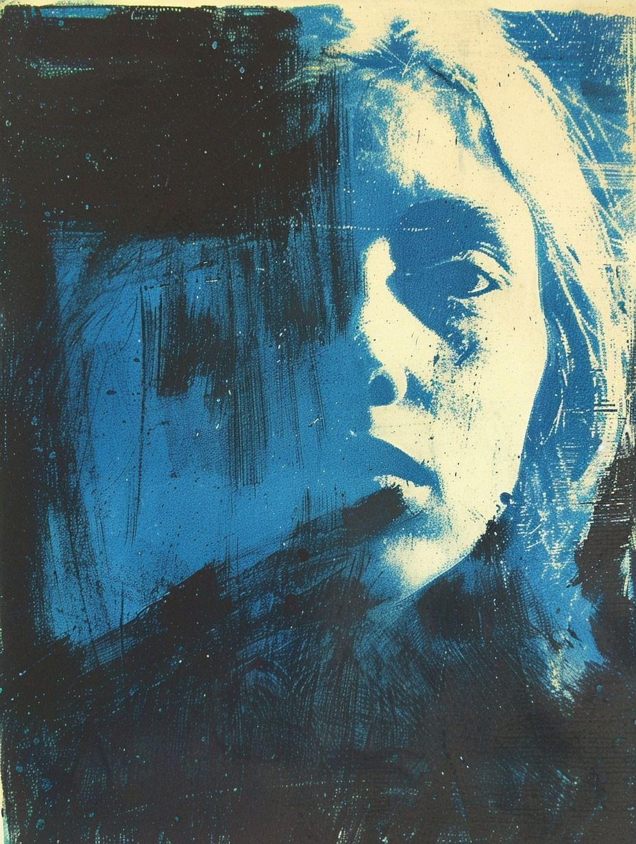 Ethereal Blue Portrait Studies - Image 3