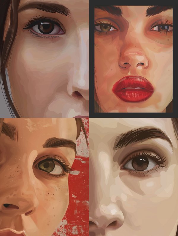 Smooth Vector Portrait Study
