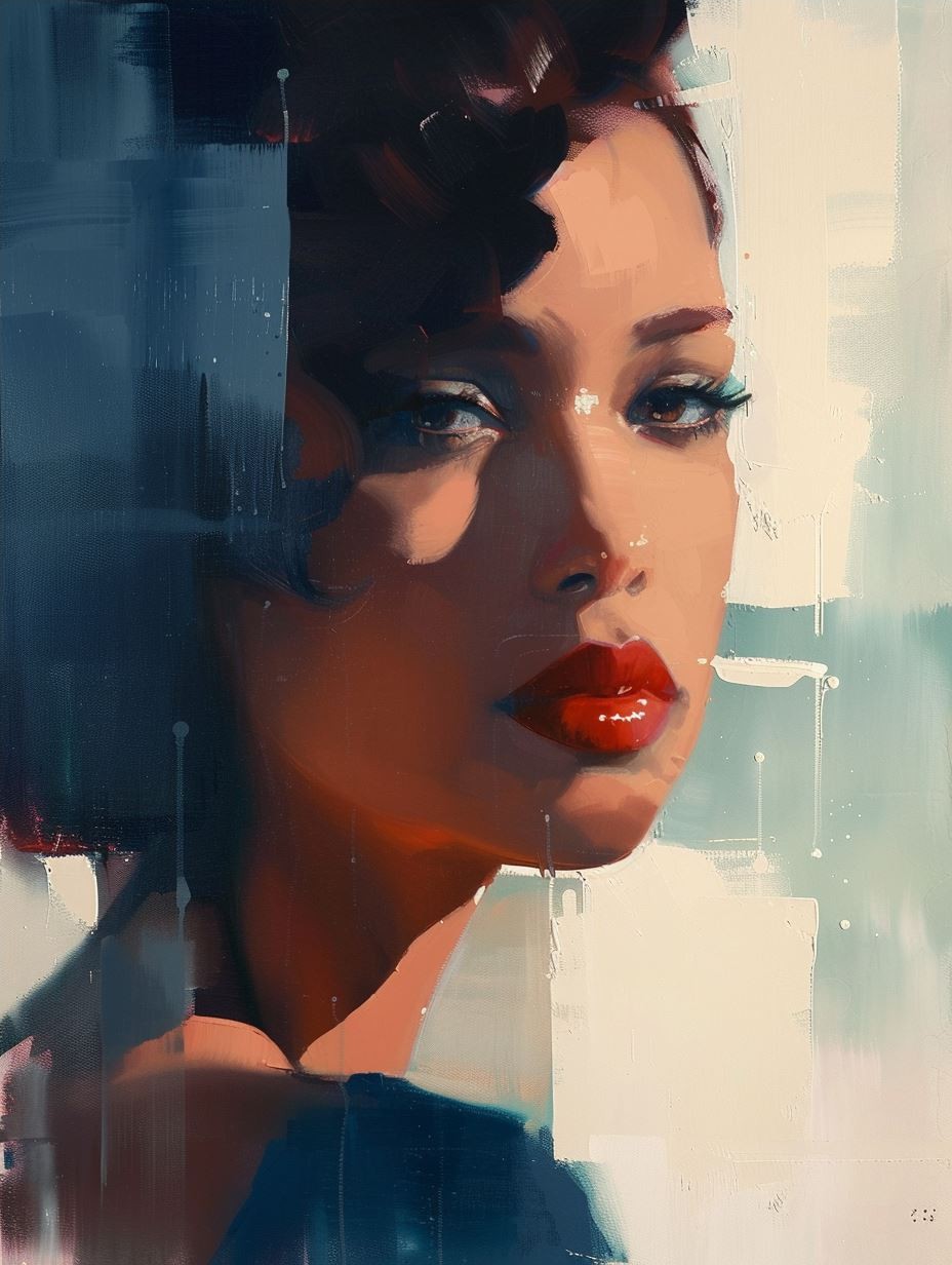 Modern Impressionist Digital Portrait - Image 4