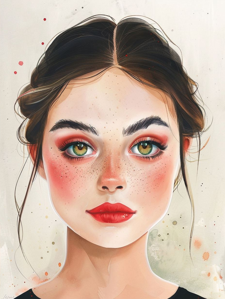 Submerged Ethereal Watercolor Portrait - Image 2