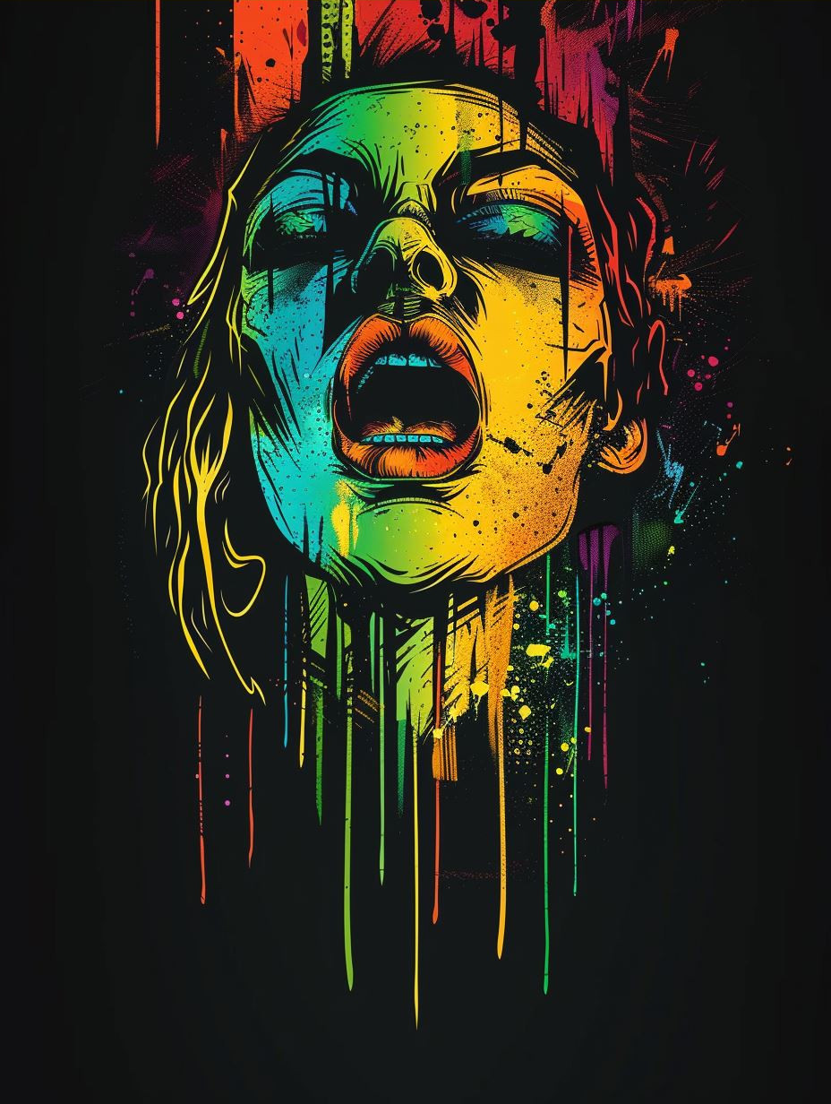 Neon Drip Psychedelic Portraits - Image 4