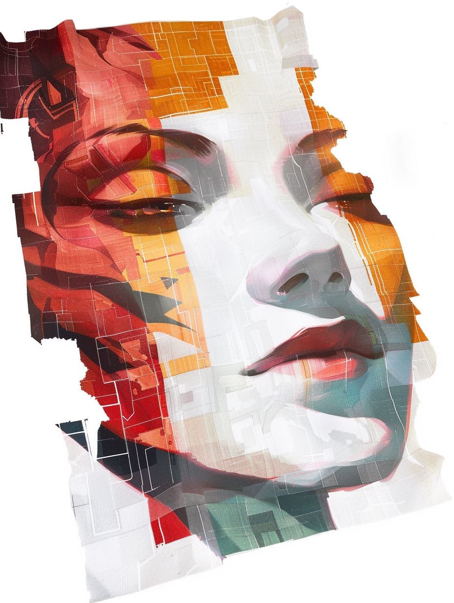 Fragmented Digital Portrait Study - Image 1