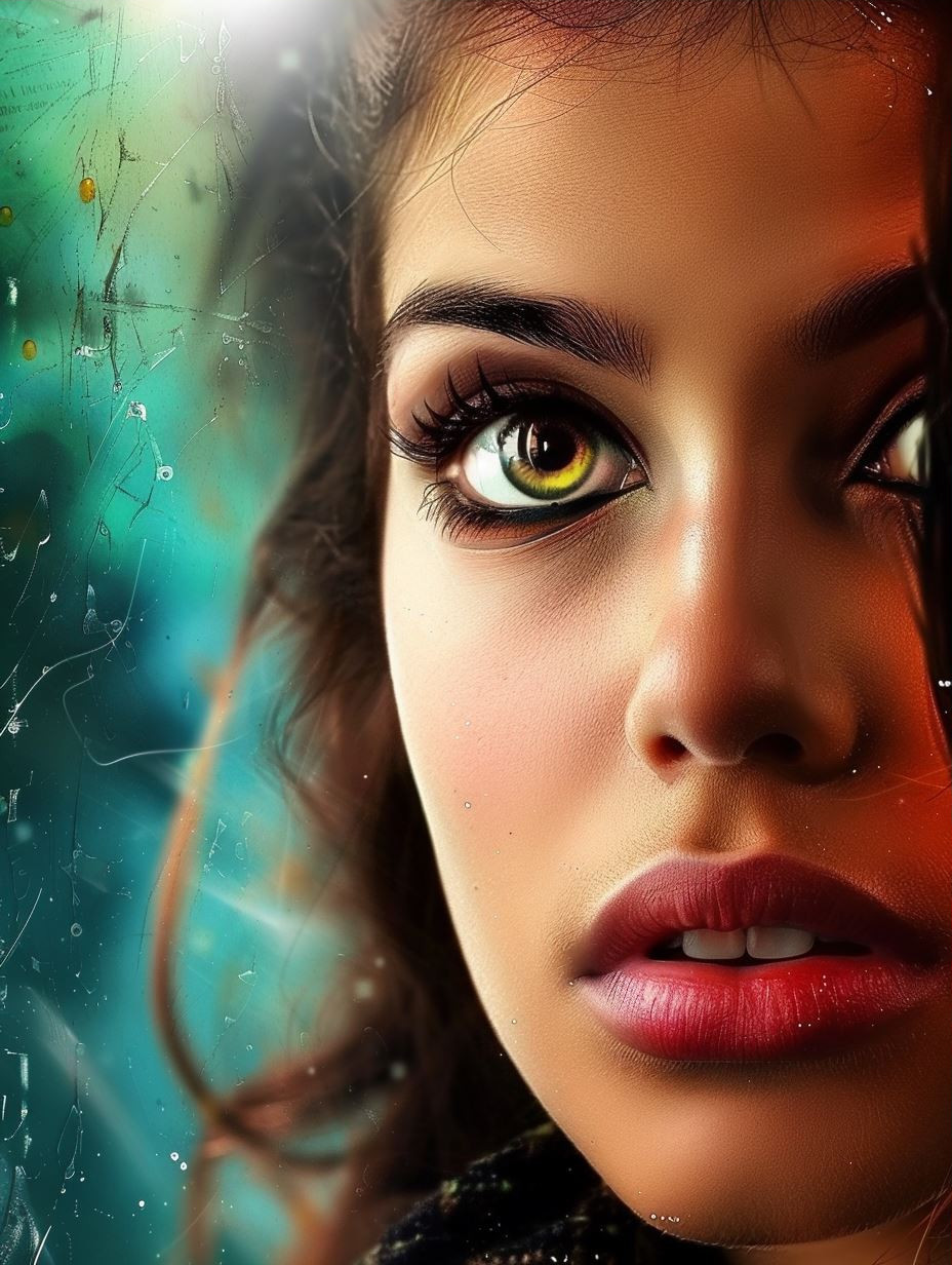 Hyper-Realistic Crimson Lip Portrait - Image 3