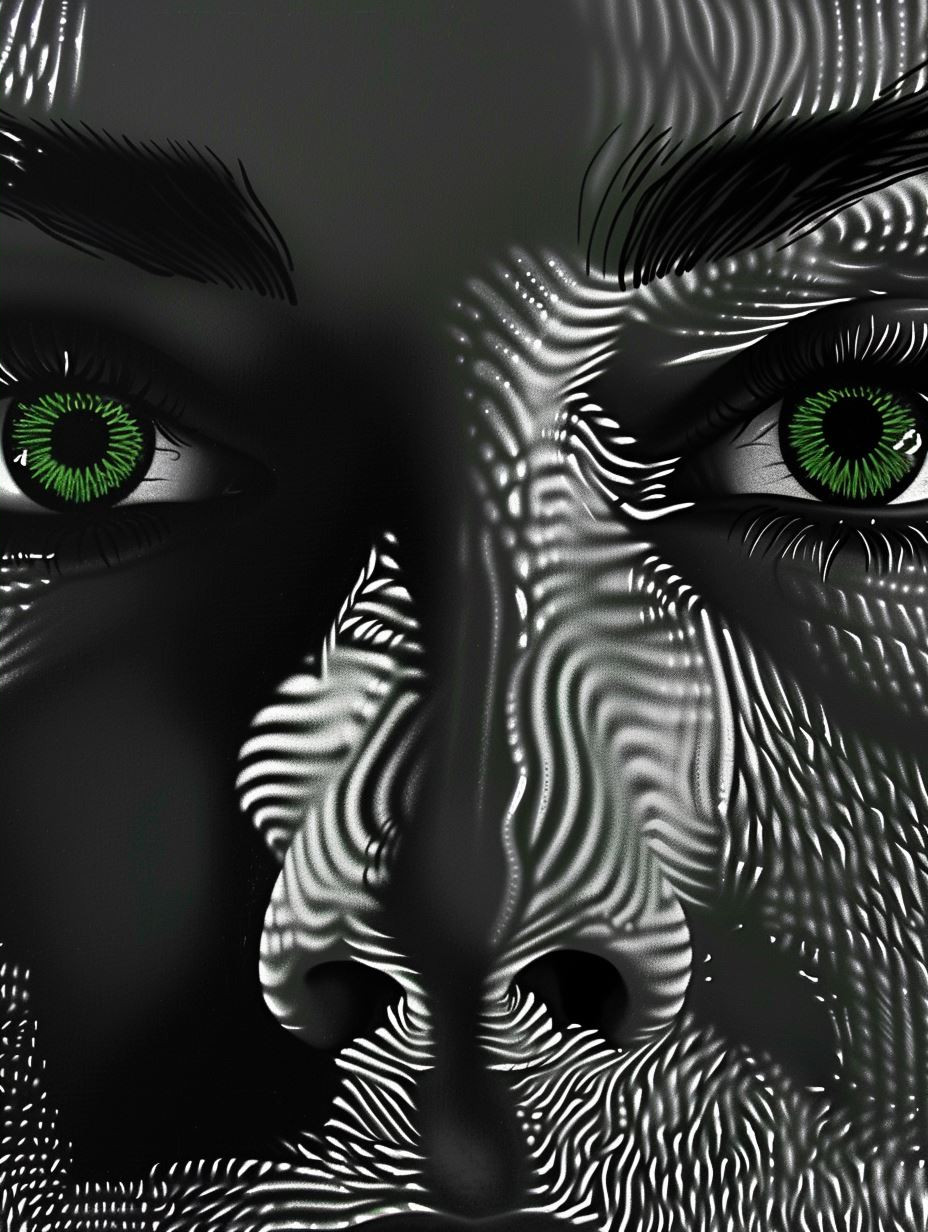 Surreal Monochromatic Green Gaze - Image 4
