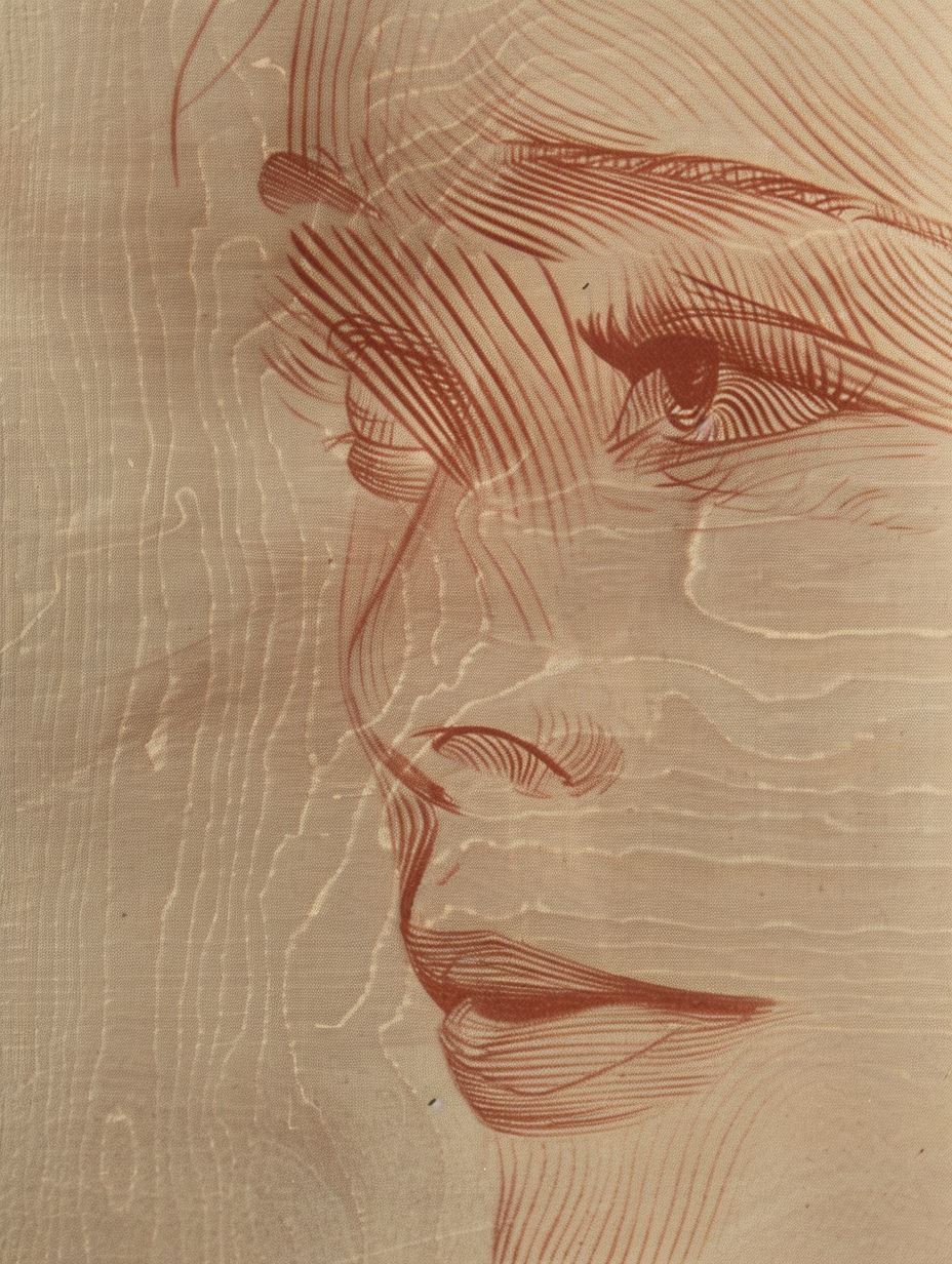 Ethereal Linear Portrait - Image 1