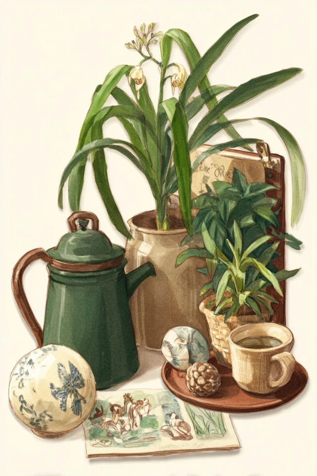 Vintage Watercolor Portrait - Image 3