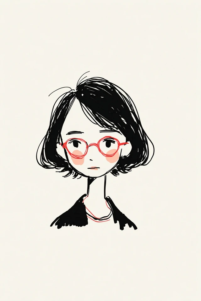 Crimson Frame Sketch - Image 1