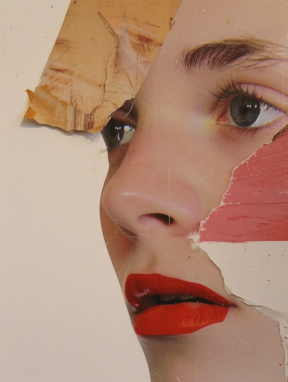 Fragmented Beauty Collage Art - Image 3