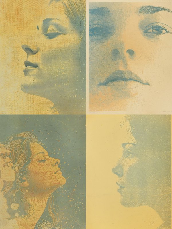 Ethereal Gaze in Ochre Hues