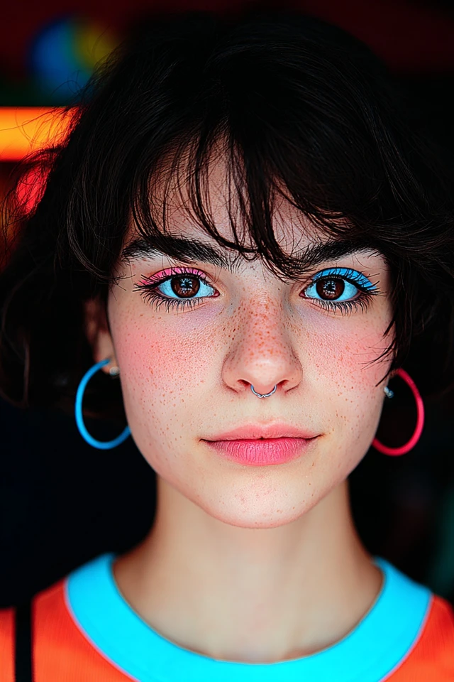 Neon Pastel Portrait - Image 1