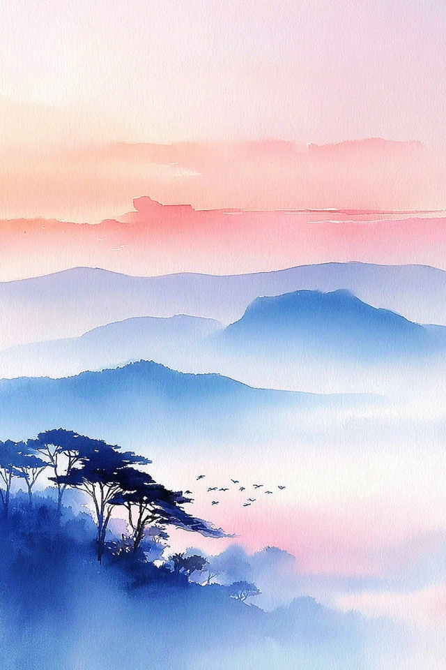Azure Dream Watercolor - Image 2