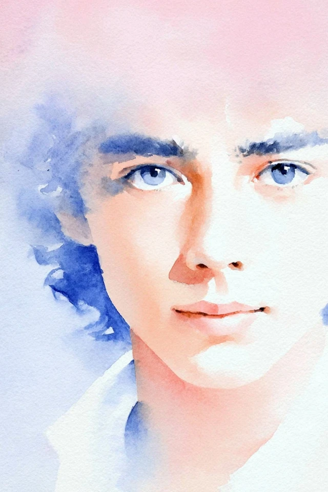Azure Dream Watercolor - Image 1