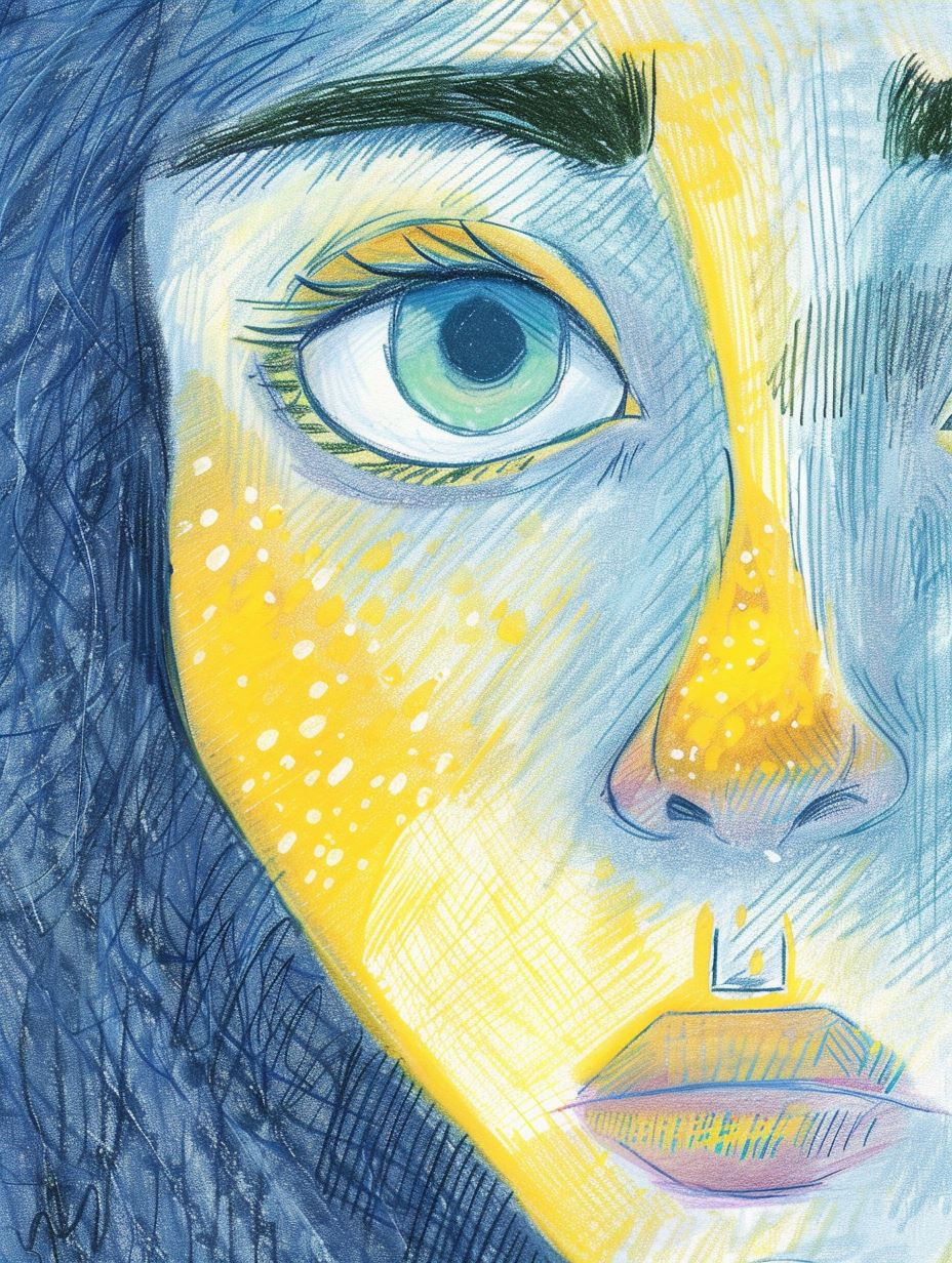 Ethereal Blue and Gold Gazes - Image 4