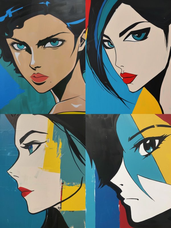 Modern Noir Stylized Portraits