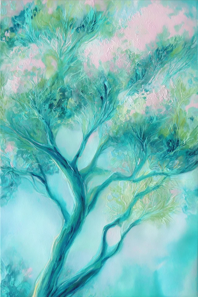 Ethereal Dreams in Teal and Rose - Image 5