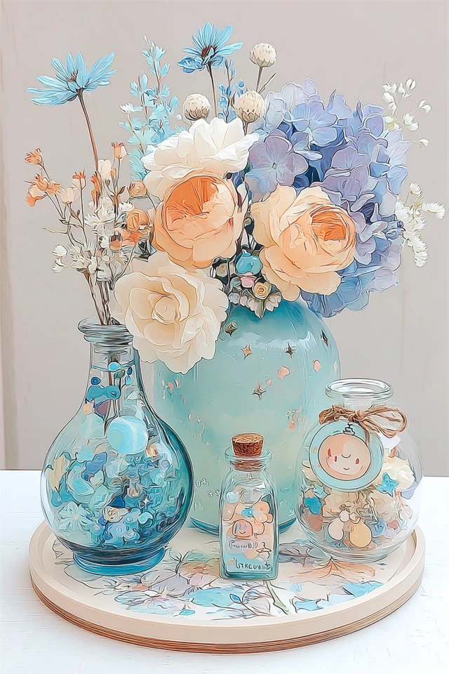 Whimsical Blue Dreams Art Collection - Image 3