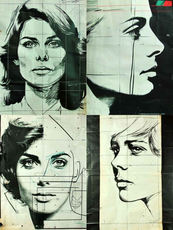 Ink Grid Portrait