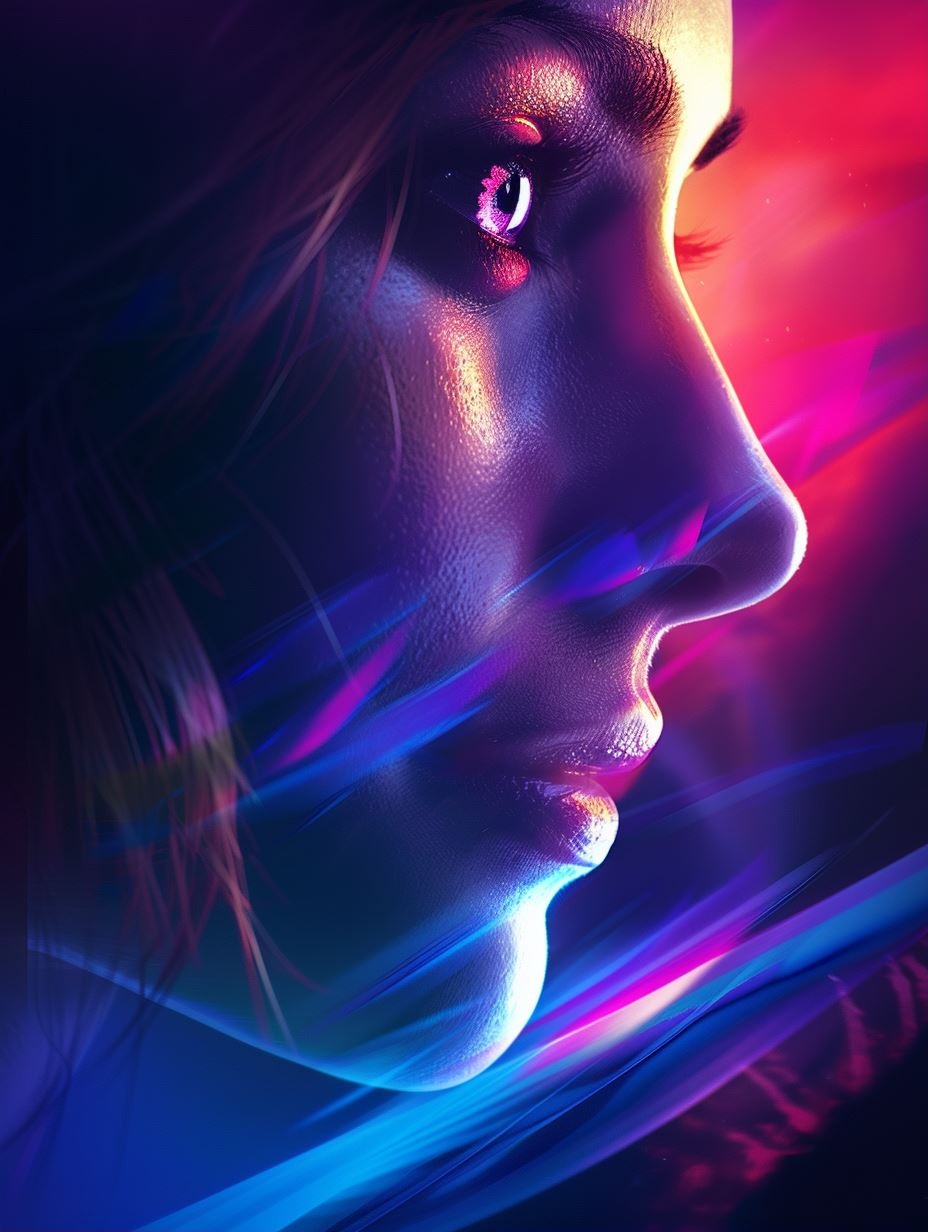 Neon Cybernetic Ethereal Glow