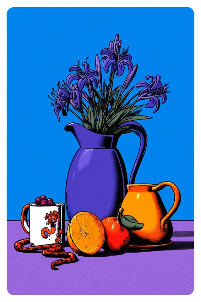 Vibrant Pop Art Quad Collage - Image 3