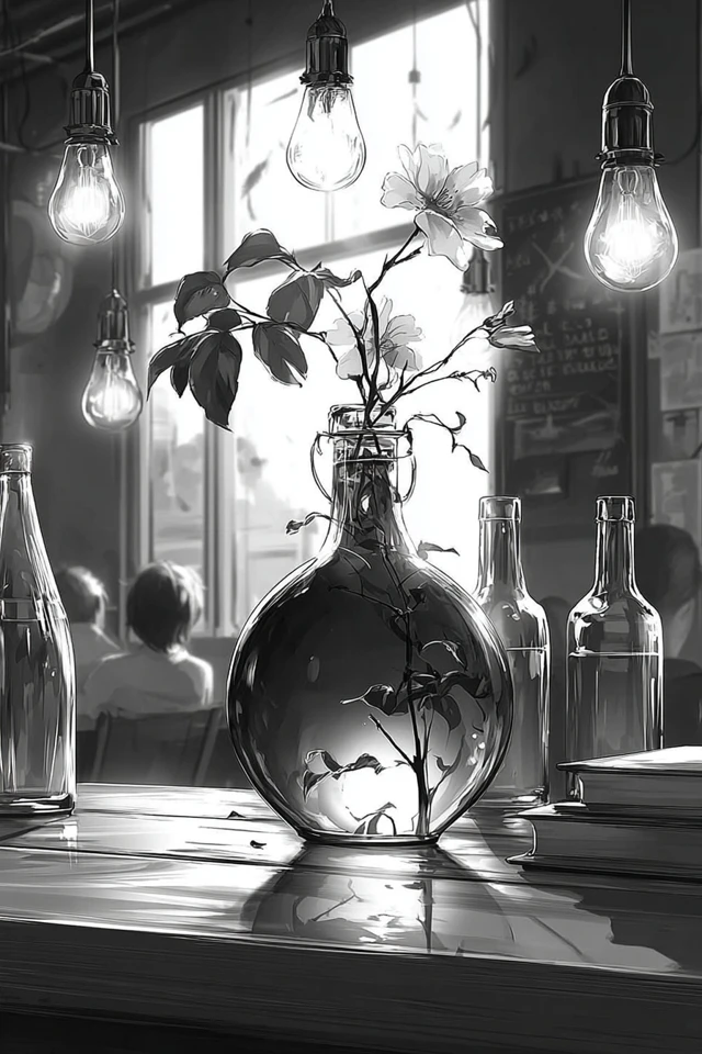 Monochrome Anime Elegance - Image 3