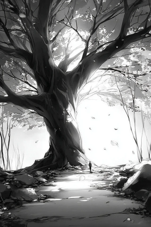 Monochrome Anime Elegance - Image 5