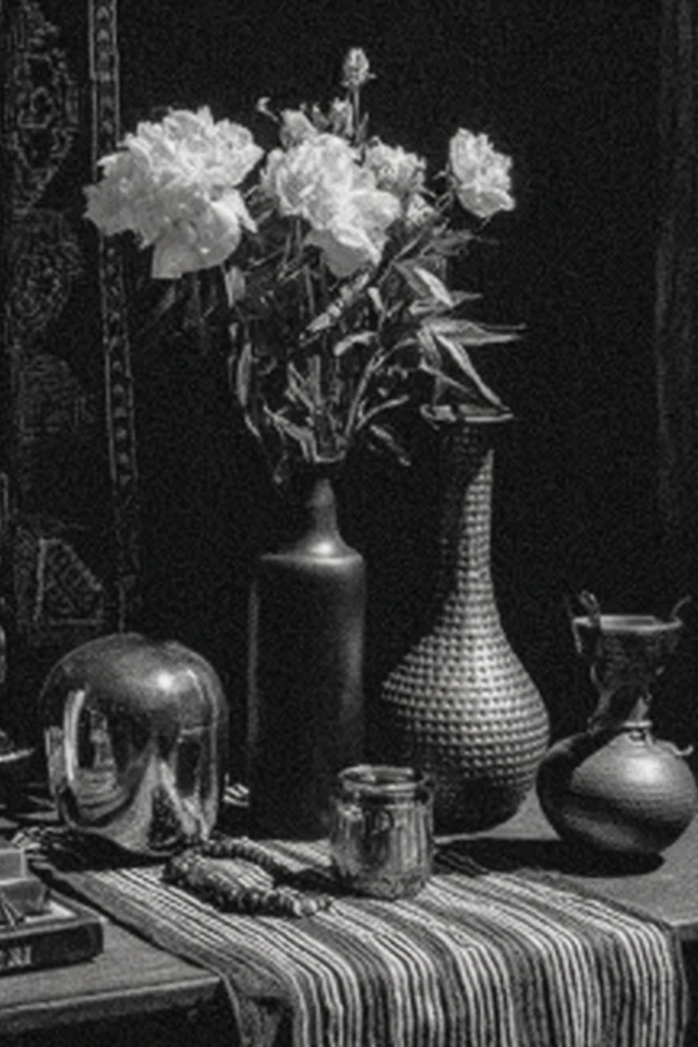 Noir Echoes: A Study in Monochrome - Image 3