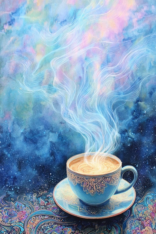 Celestial Dreams in Azure and Gold - Image 4