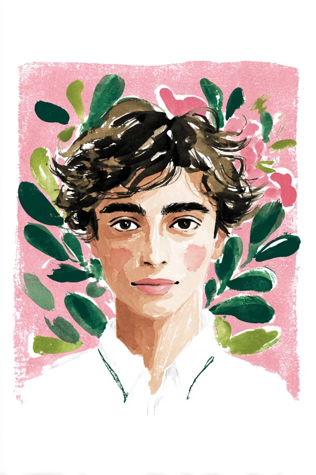 Botanical Youth Portrait - Image 1