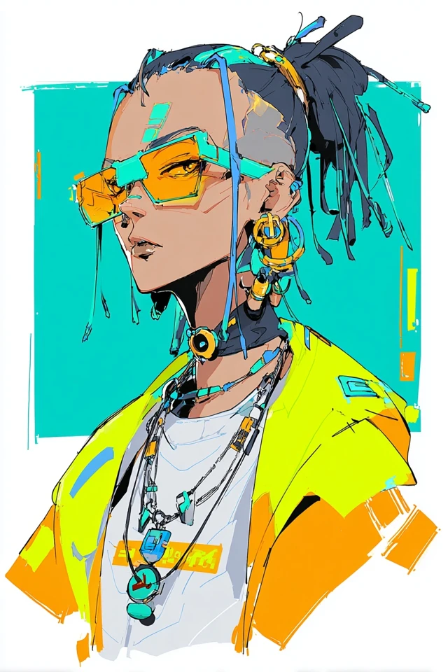 Neon Dreams: A Cyberpunk Vista - Image 1