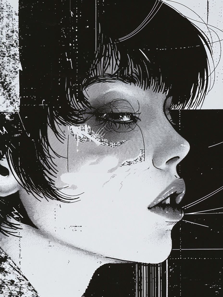 Gritty Noir Ink Portrait - Image 4