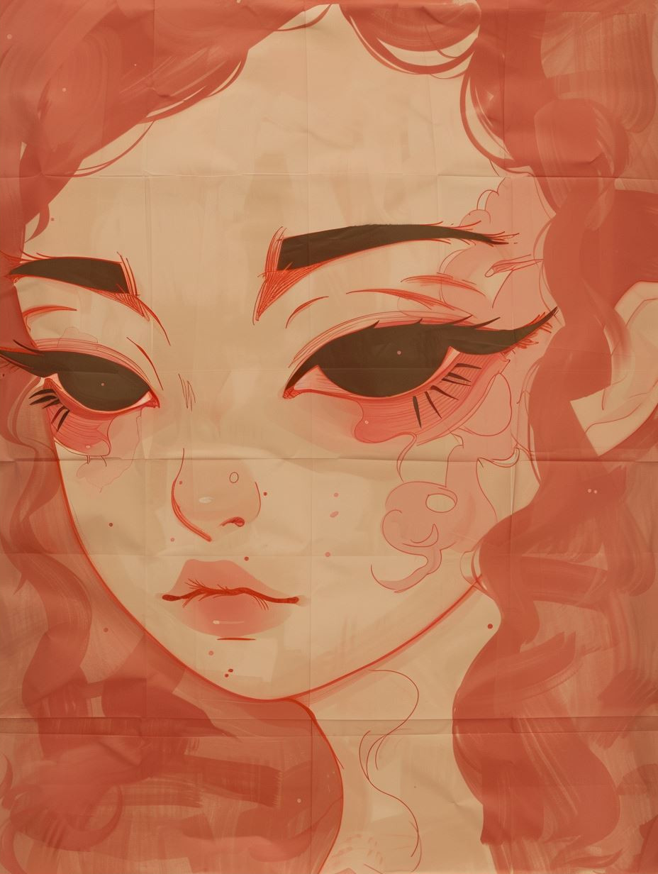 Melancholic Vintage Porcelain Portrait - Image 2