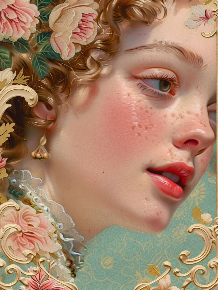 Vintage Porcelain Dream Portrait - Image 4