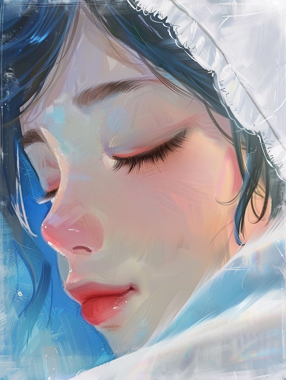 Azure Dreams: Digital Portraits of Ethereal Beauty - Image 4
