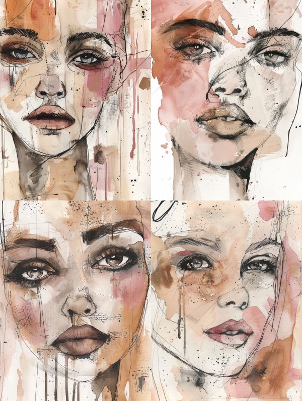 Abstract Ethereal Female Portraits