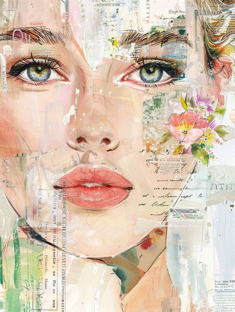 Ethereal Floral Portrait Fragments - Image 3